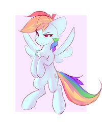 Size: 2000x2500 | Tagged: safe, artist:o0o-bittersweet-o0o, derpibooru import, rainbow dash, pegasus, pony, g4, blushing, eyebrows, female, flying, high res, legs together, simple background, sketch, smiling, smirk, solo, spread wings, wings