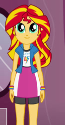 Size: 490x936 | Tagged: safe, artist:qbert2kcat, derpibooru import, sunset shimmer, equestria girls, g4, clothes swap, solo