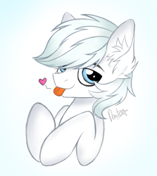 Size: 1857x2086 | Tagged: safe, artist:sandbarx3, derpibooru import, double diamond, earth pony, pony, g4, bust, countershading, doodle, ear fluff, ears, lidded eyes, looking at you, male, raised hooves, signature, simple background, smiling, smiling at you, spoken heart, stallion, tongue, tongue out, transparent background