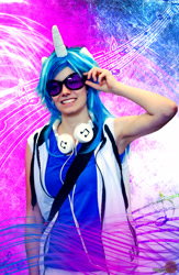 Size: 2920x4491 | Tagged: safe, artist:wild-woelfchen, derpibooru import, dj pon-3, vinyl scratch, human, g4, clothes, cosplay, costume, irl, irl human, photo, solo