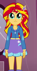 Size: 490x936 | Tagged: safe, artist:qbert2kcat, derpibooru import, sunset shimmer, equestria girls, g4, boots, clothes, clothes swap, hoodie, shirt, shoes, skirt, solo