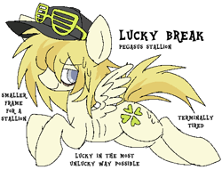 Size: 497x379 | Tagged: safe, artist:muffinz, derpibooru import, oc, oc only, oc:luckybreak, pegasus, pony, hat, male, pixel-crisp art, shutter shades, simple background, solo, stallion, sunglasses, white background