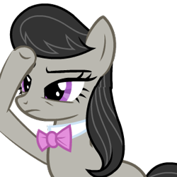 Size: 300x300 | Tagged: safe, artist:berpsterponimator, derpibooru import, octavia melody, pony, salute, simple background, solo, transparent background