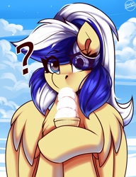 Size: 1500x1950 | Tagged: safe, artist:shadowreindeer, derpibooru import, oc, oc:animatedpony, pegasus, bust, portrait, reward, solo