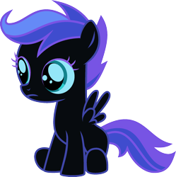 Size: 1920x1926 | Tagged: artist needed, source needed, safe, anonymous artist, derpibooru import, edit, nightmare moon, scootaloo, pegasus, pony, alternate color palette, female, filly, foal, fusion, fusion:nightmare moon, fusion:scootaloo, nightmare scootaloo, solo