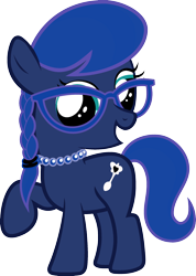 Size: 1920x2690 | Tagged: artist needed, source needed, safe, anonymous artist, derpibooru import, edit, princess luna, silver spoon, earth pony, pony, alternate color palette, cute, female, filly, foal, fusion, fusion:princess luna, fusion:silver spoon, glasses, jewelry, necklace, open mouth, open smile, pearl necklace, silverbetes, smiling, solo