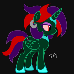 Size: 1700x1700 | Tagged: safe, artist:skycandy, derpibooru import, oc, oc:skycandy, alicorn, pony, hoof shoes, jewelry, nightmarified, solo