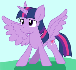 Size: 938x865 | Tagged: safe, artist:cmara, derpibooru import, twilight sparkle, twilight sparkle (alicorn), alicorn, pony, g4, female, mare, solo, spread wings, wings