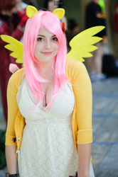 Size: 797x1200 | Tagged: safe, derpibooru import, fluttershy, human, g4, clothes, cosplay, costume, irl, irl human, otakon, otakon 2012, photo, solo