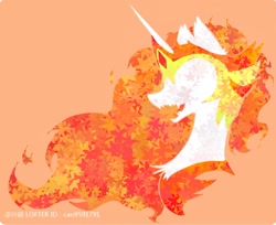 Size: 1874x1530 | Tagged: safe, artist:叶荫, derpibooru import, daybreaker, alicorn, g4, autumn leaf, leaves, maple leaf, solo