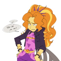 Size: 1500x1500 | Tagged: safe, artist:jzdog_0205, derpibooru import, part of a set, adagio dazzle, human, equestria girls, g4, female, simple background, solo, speech bubble, white background