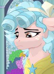 Size: 819x1120 | Tagged: safe, artist:minecake, derpibooru import, cozy glow, pegasus, pony, a better ending for cozy, adult, bust, older, older cozy glow, painted glass, pegasus royal guard, portrait, royal guard, solo