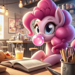 Size: 1024x1024 | Tagged: safe, ai content, derpibooru import, machine learning generated, pinkie pie, g4, prompter:pinkiepiepics