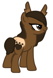 Size: 568x836 | Tagged: safe, derpibooru import, deer, deer pony, hybrid, original species, g4, hooves, simple background, solo, transparent background