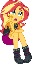 Size: 3000x5969 | Tagged: safe, artist:cloudy glow, derpibooru import, sunset shimmer, choose your own ending, driving miss shimmer, equestria girls, g4, simple background, solo, transparent background, vector