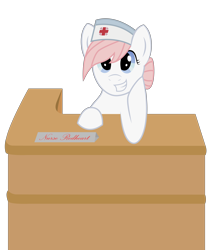 Size: 5000x5882 | Tagged: safe, artist:broneill95, derpibooru import, nurse redheart, earth pony, pony, g4, cute, female, heartabetes, mare, simple background, solo, transparent background, vector