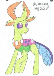 Size: 1031x1446 | Tagged: safe, artist:cmara, derpibooru import, thorax, changedling, changeling, g4, king thorax, male, solo