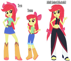 Size: 707x606 | Tagged: safe, artist:okamikisho, derpibooru import, apple bloom, equestria girls, g4, solo