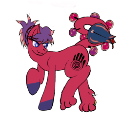 Size: 1280x1280 | Tagged: safe, derpibooru import, oc, oc:leona, earth pony, hybrid, artist unavailable, augmented tail, paws, tail