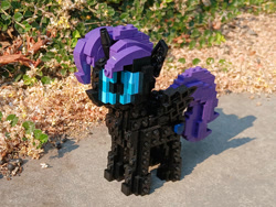 Size: 1032x774 | Tagged: safe, artist:awesomeaustinv, derpibooru import, oc, oc:nyx, alicorn, pony, female, foal, irl, lego, photo, solo