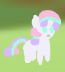 Size: 264x291 | Tagged: safe, artist:anonymous, derpibooru import, sweetie belle, pony, unicorn, /ptfg/, alternate design, female, gradient background, horn, kinsona, older, older sweetie belle, solo