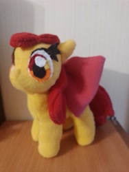 Size: 3000x4000 | Tagged: safe, artist:jbond, derpibooru import, apple bloom, earth pony, pony, g4, bow, female, filly, foal, hair bow, handmade, irl, photo, photography, plushie, solo