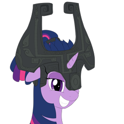 Size: 4000x4000 | Tagged: safe, artist:ligmire, derpibooru import, twilight sparkle, pony, unicorn, g4, horn, midna, smiling, smug, solo, the legend of zelda, the legend of zelda: twilight princess