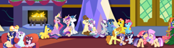 Size: 7048x1932 | Tagged: safe, derpibooru import, carrot cake, cup cake, flash sentry, night light, pound cake, princess cadance, princess flurry heart, pumpkin cake, shining armor, twilight sparkle, twilight sparkle (alicorn), twilight velvet, oc, oc:diamant, oc:elena sentry, oc:nova light sparkle, oc:regalia sparkle, oc:shiny star, oc:storm sentry, oc:victoria sparkle, alicorn, earth pony, pegasus, pony, unicorn, g4, base used, brother and sister, cake twins, carrot cup, christmas, christmas tree, clothes, cousins, female, fire, fireplace, flashlight, fraternal twins, grandfather and grandchild, grandfather and granddaughter, grandfather and grandson, grandmother and grandchild, grandmother and granddaughter, grandmother and grandson, holiday, horn, husband and wife, male, mare, married couple, mother and child, mother and daughter, mother and son, nightvelvet, offspring, older, older flurry heart, older pound cake, older pumpkin cake, older twilight, older twilight sparkle (alicorn), parent and child, parent:flash sentry, parent:princess cadance, parent:shining armor, parent:twilight sparkle, parents:flashlight, parents:shiningcadance, present, scarf, shiningcadance, shipping, siblings, sofa, stallion, straight, striped scarf, tree, twilight's castle, twins