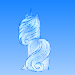 Size: 3000x3000 | Tagged: safe, artist:darklight1315, derpibooru import, oc, oc only, oc:starless tundra, crystal pony, pony, unicorn, gradient background, horn, solo