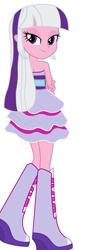 Size: 690x1798 | Tagged: safe, artist:eqgrp-firefly, derpibooru import, twilight, twilight sparkle, equestria girls, g1, g4, boots, clothes, dress, fall formal outfits, high heel boots, recolor, shoes, simple background, solo, white background