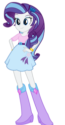 Size: 828x1581 | Tagged: safe, artist:eqgrp-firefly, derpibooru import, rarity, equestria girls, g4, belt, boots, clothes, cutie mark on clothes, high heel boots, recolor, shirt, shoes, simple background, skirt, solo, white background