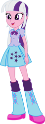 Size: 655x1800 | Tagged: safe, artist:eqgrp-firefly, derpibooru import, twilight, twilight sparkle, equestria girls, g1, g4, boots, clothes, cutie mark on clothes, high heel boots, recolor, shirt, shoes, simple background, skirt, solo, white background