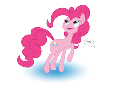 Size: 9921x7016 | Tagged: safe, artist:lomewa, derpibooru import, pinkie pie, earth pony, pony, g4, 2018, female, mare, open mouth, raised hoof, raised leg, simple background, solo, transparent background