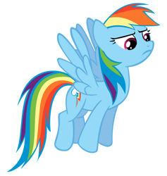 Size: 900x950 | Tagged: safe, artist:theawkwardstage, derpibooru import, rainbow dash, pegasus, pony, g4, the return of harmony, female, frown, mare, simple background, solo, spread wings, transparent background, vector, wings