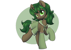 Size: 3598x2500 | Tagged: safe, artist:dumbwoofer, derpibooru import, oc, oc only, oc:pine shine, pony, unicorn, ascot, clothes, ear fluff, ears, female, head tilt, horn, looking at you, mare, raised hoof, raised leg, simple background, skirt, smiling, smiling at you, socks, solo, transparent background