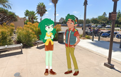 Size: 1376x876 | Tagged: safe, artist:yungstuff, derpibooru import, timber spruce, wallflower blush, equestria girls, g4, equestria girls in real life, female, irl, male, photo, shipping, straight, timberflower