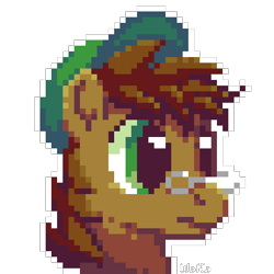 Size: 384x384 | Tagged: safe, artist:elwakaz, derpibooru import, pony, digital art, head, icon, pixel art, simple background, solo, transparent background