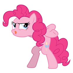 Size: 900x900 | Tagged: safe, artist:popmannn, derpibooru import, pinkie pie, earth pony, pony, g4, bipedal, female, mare, simple background, solo, transparent background, vector