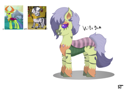 Size: 2100x1500 | Tagged: safe, artist:schumette14, derpibooru import, thorax, zecora, oc, oc:vibidia, changeling, hybrid, zebra, crack shipping, digital art, nexgen, next generation, parent:thorax, parent:zecora, parents:thocora, parents:zecorax, ship:thocora, shipping, simple background, white background