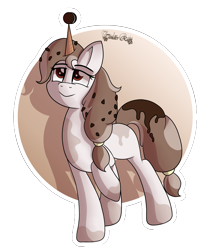 Size: 4120x4848 | Tagged: safe, artist:tenderrain-art, derpibooru import, food pony, ice cream pony, original species, pony, unicorn, cookie, female, food, horn, ice cream, mare, oreo, ponified, solo, species swap