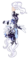 Size: 2214x4632 | Tagged: safe, artist:lavender-bases, derpibooru import, oc, oc:oreo cream, pegasus, pony, clothes, colored wings, female, hanging by tail, horn, horns, mare, scarf, simple background, socks, solo, transparent background, two toned wings, upside down, wings