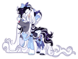 Size: 2490x1868 | Tagged: safe, artist:lavender-bases, derpibooru import, oc, oc:oreo cream, pegasus, pony, clothes, colored wings, female, horns, mare, scarf, simple background, socks, solo, transparent background, two toned wings, wings