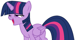 Size: 655x350 | Tagged: safe, artist:beanbases, artist:twilyisbestpone, derpibooru import, twilight sparkle, twilight sparkle (alicorn), alicorn, pony, g4, base used, derp, faic, female, funny face, mare, open mouth, open smile, pegasus wings, silly, simple background, smiling, solo, transparent background, wings