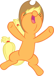 Size: 2019x2863 | Tagged: safe, artist:bakabrony, derpibooru import, applejack, earth pony, pony, applebuck season, g4, applejack's hat, clothes, cowboy hat, female, hat, high res, mare, open mouth, simple background, solo, transparent background, vector