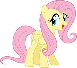 Size: 3398x3000 | Tagged: safe, artist:cloudy glow, derpibooru import, fluttershy, pegasus, pony, g4, putting your hoof down, female, happy, mare, simple background, solo, transparent background, vector