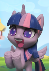 Size: 1346x1948 | Tagged: safe, derpibooru import, screencap, twilight sparkle, twilight sparkle (alicorn), alicorn, pony, fashion failure, g4, g4.5, my little pony: stop motion short, cropped, cute, smiling, solo