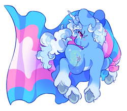 Size: 2047x1794 | Tagged: safe, artist:cocopudu, derpibooru import, trixie, pony, unicorn, g4, blush scribble, blushing, butt, coat markings, female, frog (hoof), horn, looking at you, looking back, looking back at you, mare, pale belly, plot, pride, pride flag, simple background, smiling, smiling at you, socks (coat marking), solo, the great and powerful ass, trans female, trans trixie, transgender, transgender pride flag, underhoof, unshorn fetlocks, white background