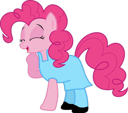 Size: 2048x1821 | Tagged: safe, artist:jamesmadisonfan26, artist:xpesifeindx, derpibooru import, edit, pinkie pie, earth pony, pony, g4, griffon the brush off, season 1, absurd resolution, clothes, cute, diapinkes, dress, female, mare, overalls, shoes, simple background, solo, tights, transparent background, vector