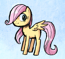 Size: 1000x901 | Tagged: safe, artist:lemomew, derpibooru import, fluttershy, g4, female, filly, filly fluttershy, foal, solo, younger