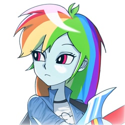 Size: 2000x2000 | Tagged: safe, artist:시우, derpibooru import, rainbow dash, human, equestria girls, g4, female, guitar, humanized, musical instrument, simple background, solo, white background